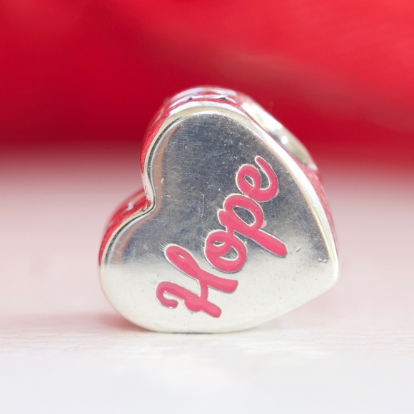 Pandora Sterliung Silver Hope Breast Cancer Charm ENG7962015 - Picture 1 of 3